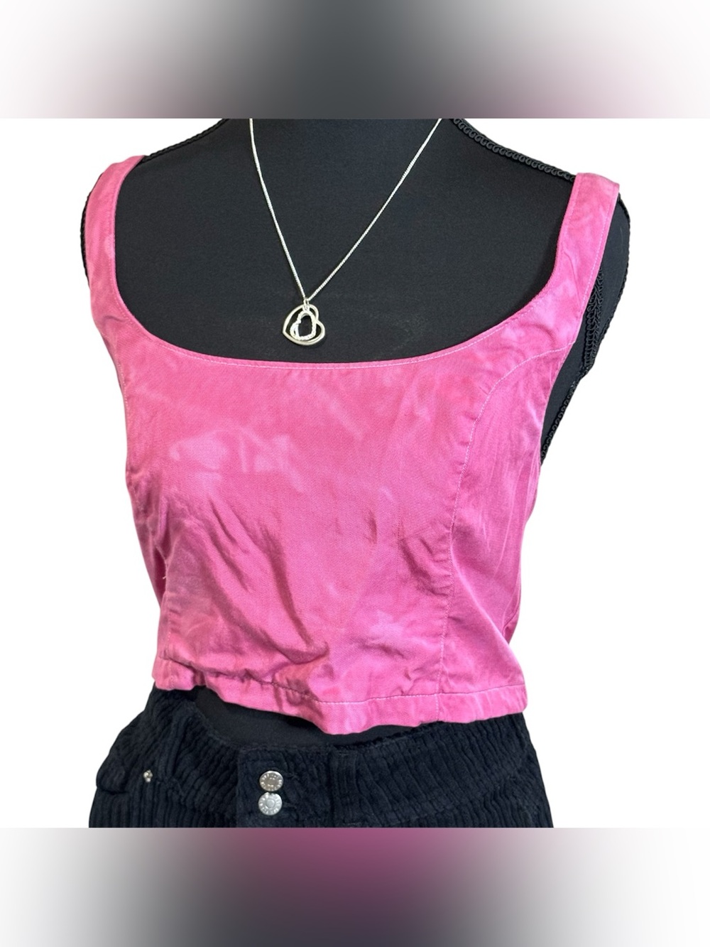 Abercrombie & Fitch Medium Cropped Pink Corset Top